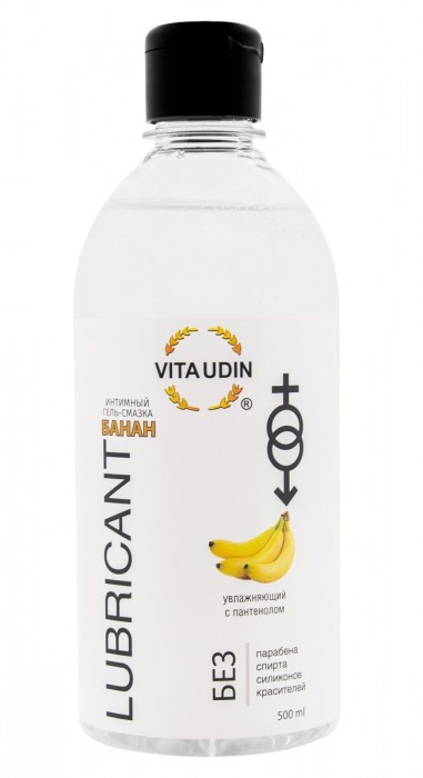 Интимный гель-смазка на водной основе VITA UDIN с ароматом банана - 500 мл. - VITA UDIN - купить с доставкой в Хабаровске
