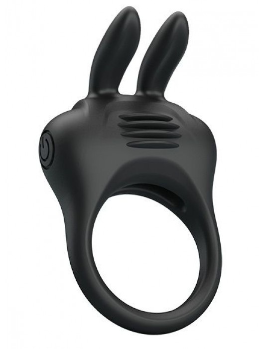 Черное эрекционное кольцо с вибрацией Davion - Baile - в Хабаровске купить с доставкой