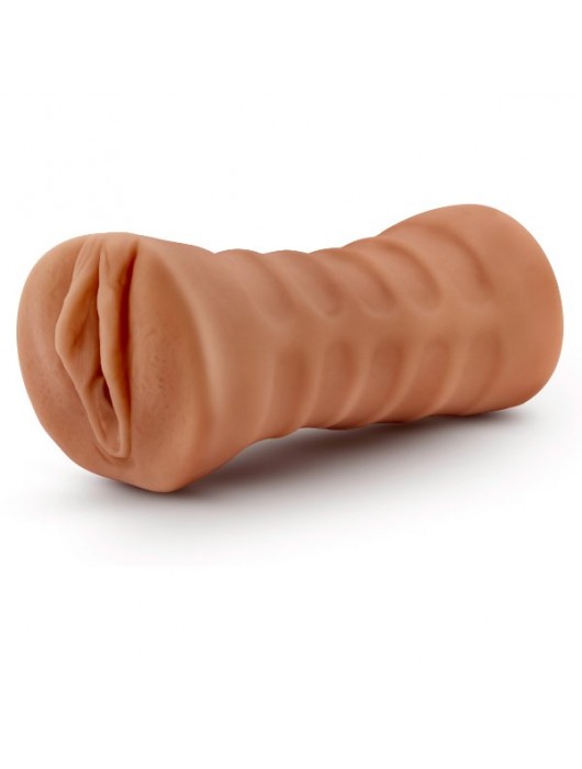 Мастурбатор-вагина цвета карамели Julieta с вибрацией - Blush Novelties - в Хабаровске купить с доставкой