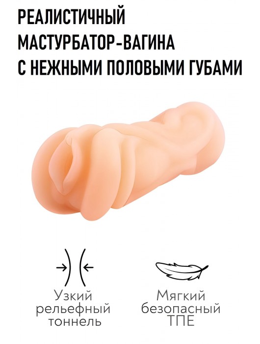Реалистичный мастурбатор-вагина телесного цвета - Свободный ассортимент - в Хабаровске купить с доставкой