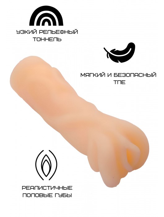 Реалистичный мастурбатор-вагина телесного цвета - Свободный ассортимент - в Хабаровске купить с доставкой