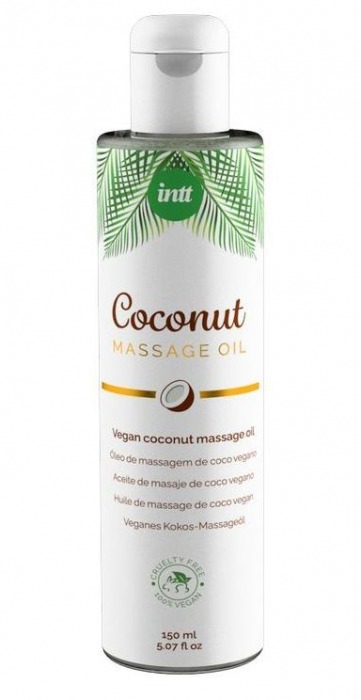 Массажное масло Vegan Coconut - 150 мл. - INTT - купить с доставкой в Хабаровске