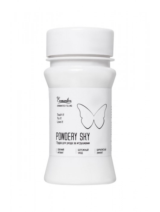 Пудра для ухода за игрушками Powdery Sky с ароматом мяты - 40 гр. - Eromantica - купить с доставкой в Хабаровске