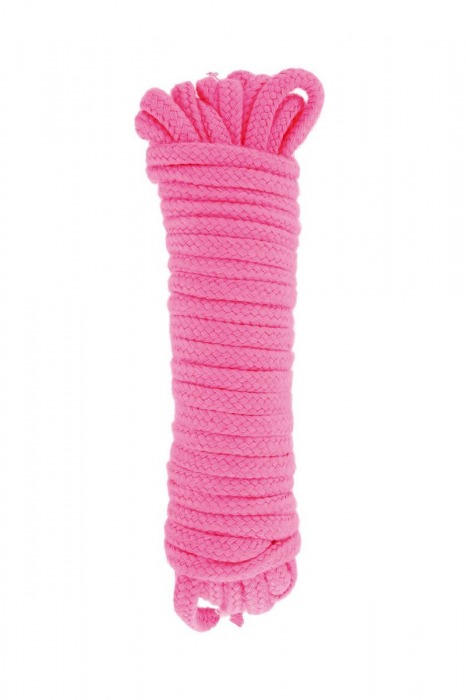 Розовая веревка для связывания Sweet Caress Rope - 10 метров - Sweet Caress - купить с доставкой в Хабаровске