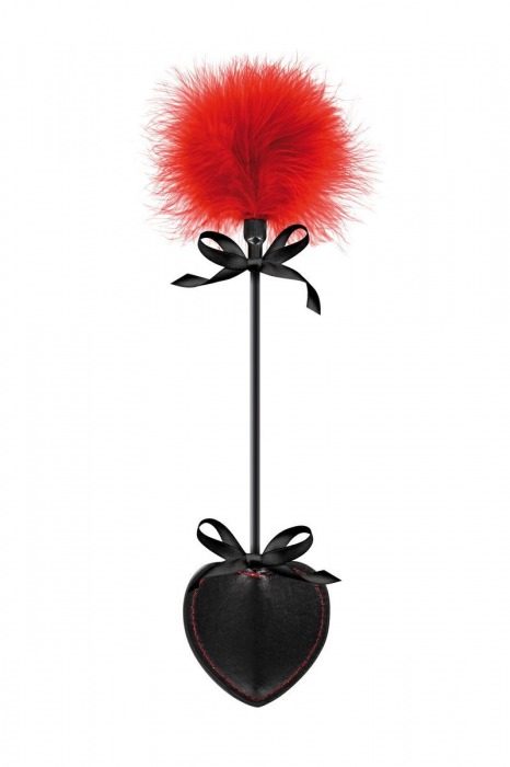 Стек с пуховкой Sweet Caress Feather Whip - 44 см. - Sweet Caress - купить с доставкой в Хабаровске