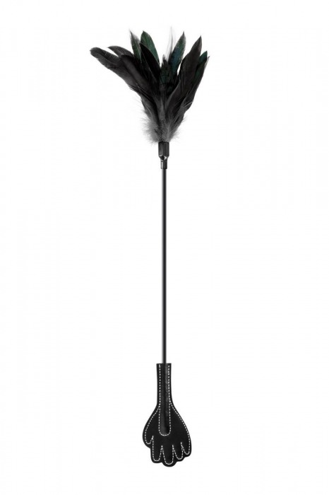 Двусторонний стек-щекоталка Sweet Caress Feather Whip - 58 см. - Sweet Caress - купить с доставкой в Хабаровске