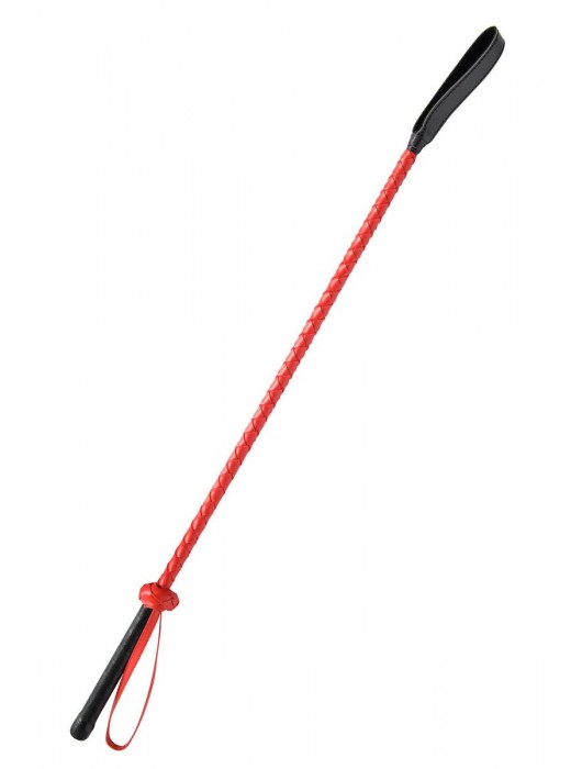 Красно-черный гладкий стек - 71 см. - Fetish Tentation - купить с доставкой в Хабаровске