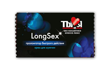 Пролонгирующий крем LongSex в одноразовой упаковке - 1,5 гр. - Биоритм - купить с доставкой в Хабаровске