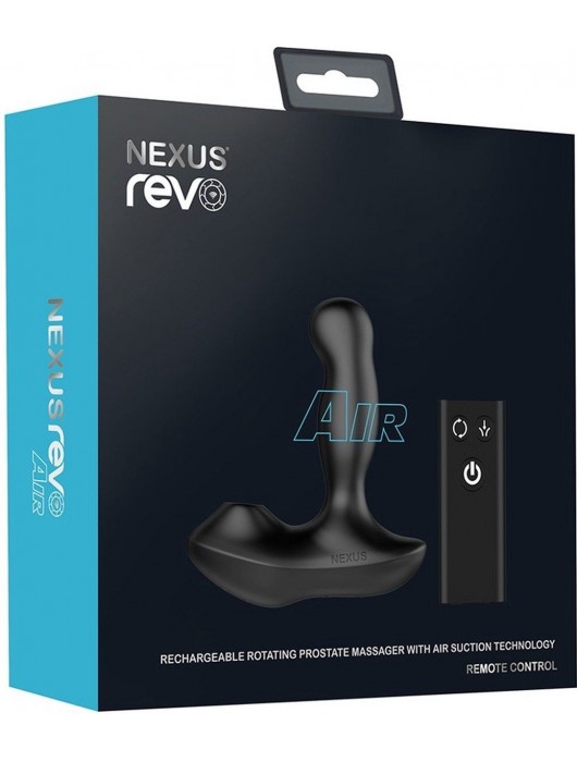Черный вибратор-ротатор для стимуляции простаты Nexus Revo Air - Nexus Range - в Хабаровске купить с доставкой