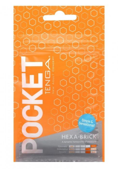 Карманный мастурбатор HEXA-BRICK - Tenga - в Хабаровске купить с доставкой