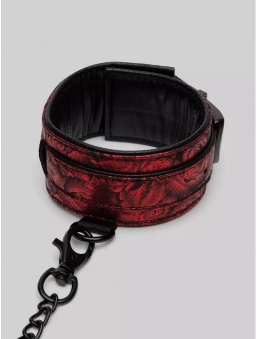 Красно-черные оковы Reversible Faux Leather Ankle Cuffs - Fifty Shades of Grey - купить с доставкой в Хабаровске