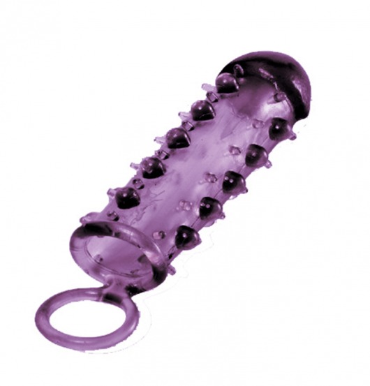Закрытая фиолетовая насадка с пупырышками SAMURAI PENIS SLEEVE PURPLE - 14,5 см. - NMC - в Хабаровске купить с доставкой
