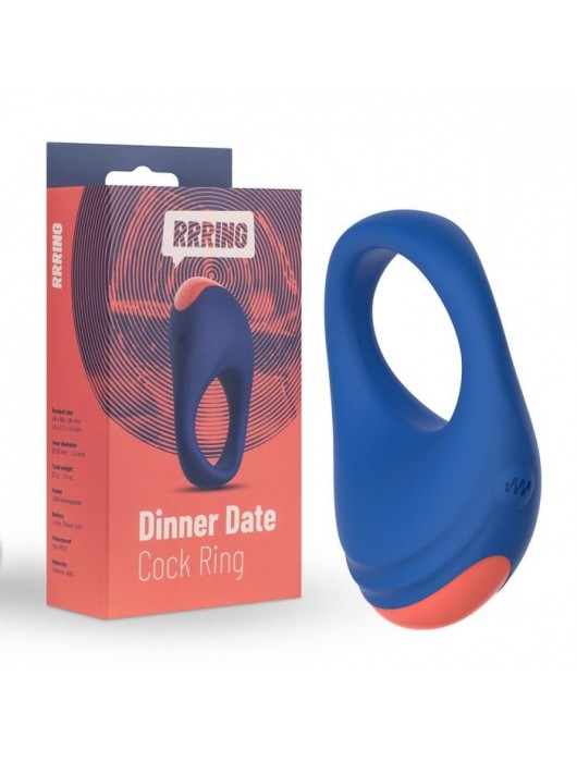 Синее эрекционное кольцо RRRING Dinner Date Cock Ring - FeelzToys - в Хабаровске купить с доставкой