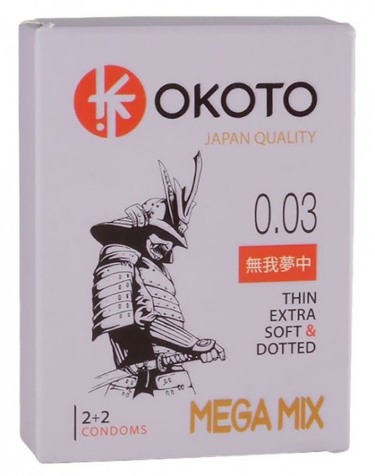 Набор из 4 презервативов OKOTO MegaMIX - Sitabella - купить с доставкой в Хабаровске