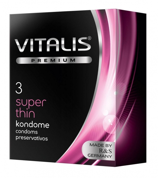 Ультратонкие презервативы VITALIS PREMIUM super thin - 3 шт. - Vitalis - купить с доставкой в Хабаровске