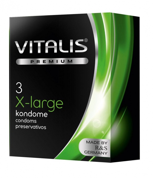 Презервативы увеличенного размера VITALIS PREMIUM x-large - 3 шт. - Vitalis - купить с доставкой в Хабаровске