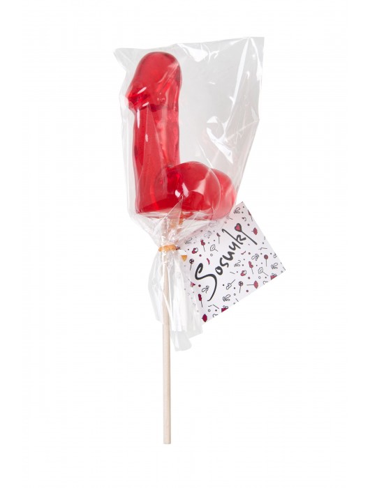 Красный леденец в форме фаллоса со вкусом виски - Sosuчki - купить с доставкой в Хабаровске