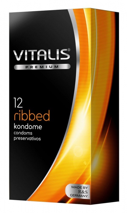 Ребристые презервативы VITALIS PREMIUM ribbed - 12 шт. - Vitalis - купить с доставкой в Хабаровске