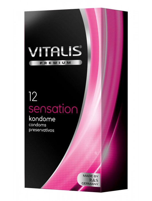 Презервативы VITALIS PREMIUM sensation с пупырышками и кольцами - 12 шт. - Vitalis - купить с доставкой в Хабаровске