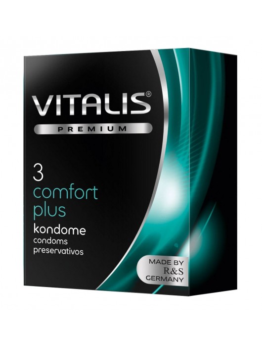 Контурные презервативы VITALIS PREMIUM comfort plus - 3 шт. - Vitalis - купить с доставкой в Хабаровске