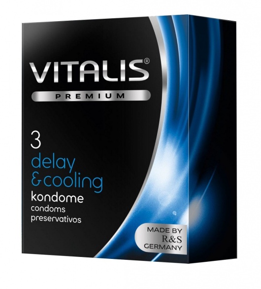 Презервативы VITALIS PREMIUM delay   cooling с охлаждающим эффектом - 3 шт. - Vitalis - купить с доставкой в Хабаровске