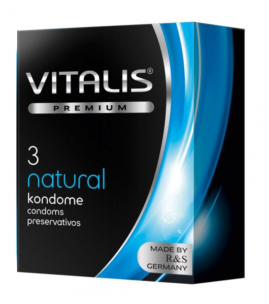 Классические презервативы VITALIS PREMIUM natural - 3 шт. - Vitalis - купить с доставкой в Хабаровске