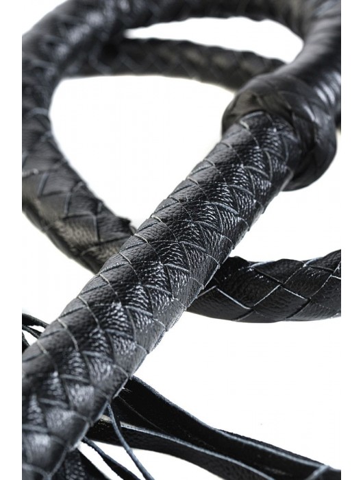 Длинный кожаный кнут с хлопушками на конце - ToyFa - купить с доставкой в Хабаровске