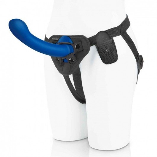 Синяя насадка Remote Control P-Spot G-Spot с черными трусиками - 20 см. - Pegasus - купить с доставкой в Хабаровске