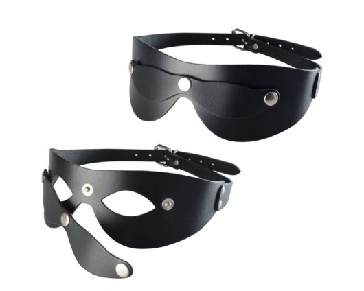 Черная кожаная маска  Новичок - Sitabella - купить с доставкой в Хабаровске