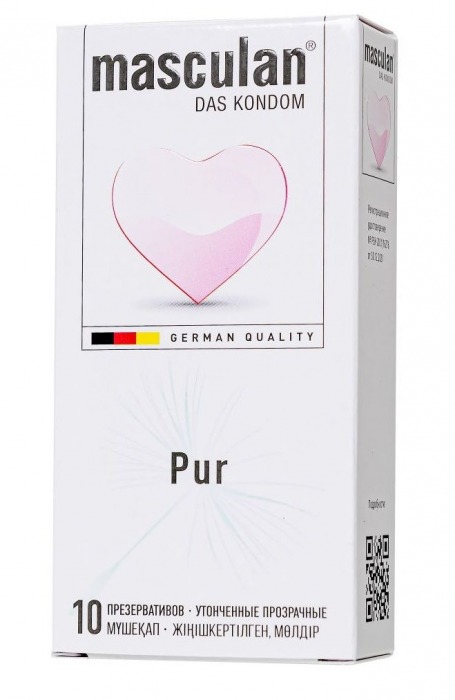 Супертонкие презервативы Masculan Pur - 10 шт. - Masculan - купить с доставкой в Хабаровске