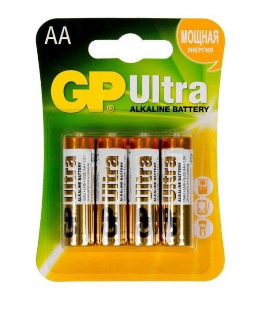 Батарейки алкалиновые GP Ultra Alkaline AA/LR6 - 4 шт. - Элементы питания - купить с доставкой в Хабаровске