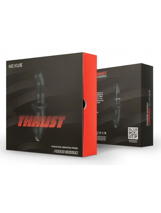 Черный вибромассажер простаты Nexus Thrust с возвратно-поступательными движениями - Nexus Range - в Хабаровске купить с доставкой