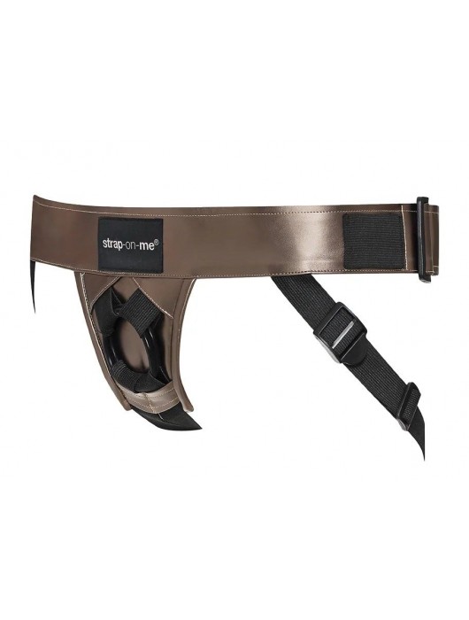 Бронзовый пояс для насадок Curious Harness - Strap-on-me - купить с доставкой в Хабаровске