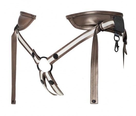 Бронзовый пояс для насадок Desirous Harness - Strap-on-me - купить с доставкой в Хабаровске