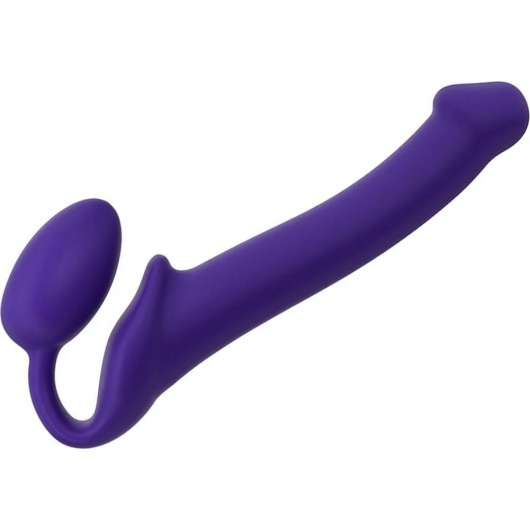 Фиолетовый безремневой страпон Silicone Bendable Strap-On - size M - Strap-on-me - купить с доставкой в Хабаровске