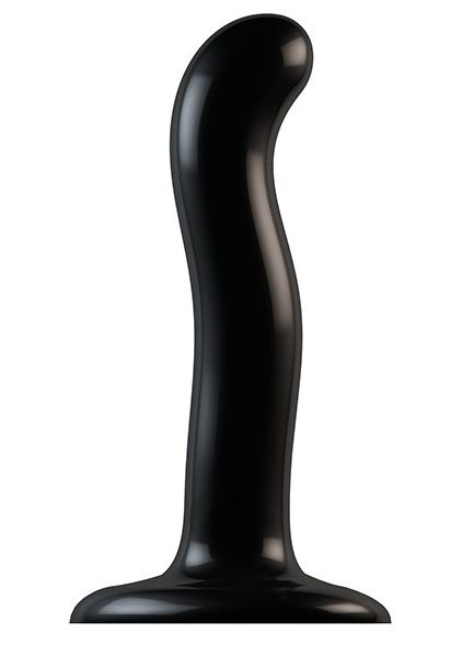 Черный фаллоимитатор-насадка Strap-On-Me P G spot Dildo size S - 16,4 см. - Strap-on-me - купить с доставкой в Хабаровске