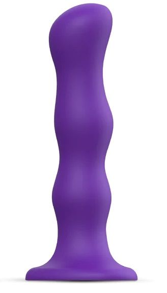 Фиолетовая насадка Strap-On-Me Dildo Geisha Balls size M - Strap-on-me - купить с доставкой в Хабаровске