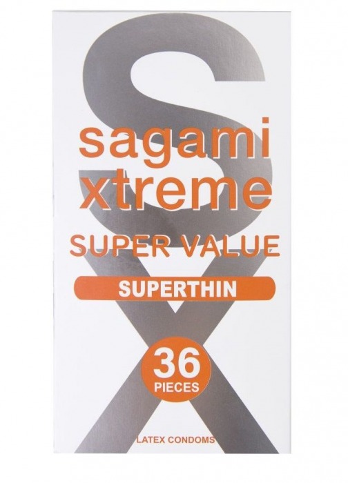 Ультратонкие презервативы Sagami Xtreme Superthin - 36 шт. - Sagami - купить с доставкой в Хабаровске