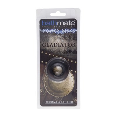 Чёрное эрекционное кольцо Gladiator - Bathmate - в Хабаровске купить с доставкой
