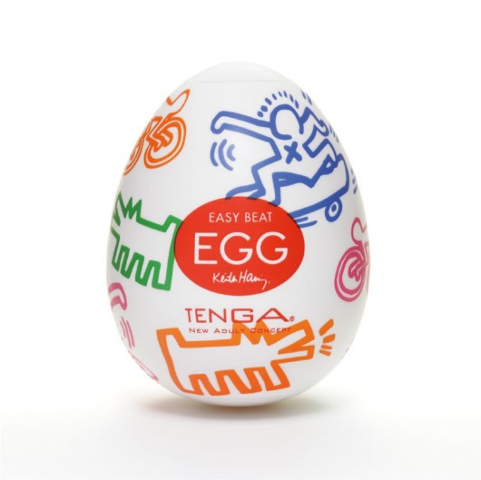 Мастурбатор-яйцо Keith Haring EGG STREET - Tenga - в Хабаровске купить с доставкой