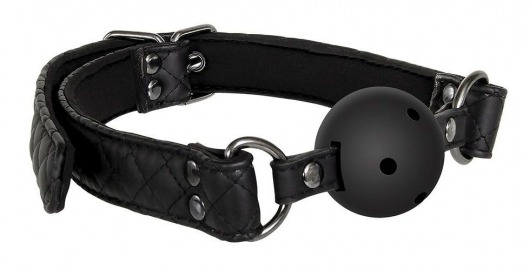 Черный кляп-шарик BALL GAG DIAMOND - Dream Toys - купить с доставкой в Хабаровске