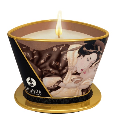Массажная свеча Intoxicatin Chocolate с ароматом шоколада - 170 мл. - Shunga - купить с доставкой в Хабаровске