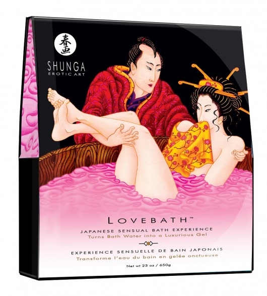 Соль для ванны Lovebath Dragon Fruit, превращающая воду в гель - 650 гр. - Shunga - купить с доставкой в Хабаровске