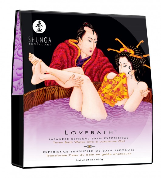 Соль для ванны Lovebath Sensual lotus, превращающая воду в гель - 650 гр. - Shunga - купить с доставкой в Хабаровске