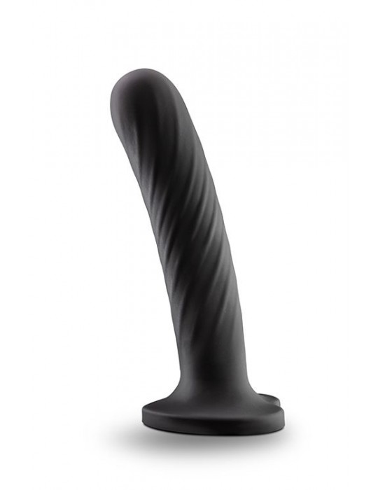 Черный анальный фаллоимитатор Twist Medium - 14 см. - Blush Novelties