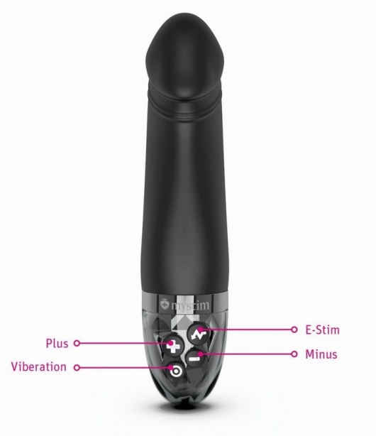 Черный вибратор с электростимуляцией Real Deal Neal - 16,5 см. - MyStim - купить с доставкой в Хабаровске