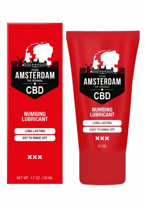 Пролонгирующий лубрикант Numbing CBD from Amsterdam - 50 мл. - Shots Media BV - купить с доставкой в Хабаровске