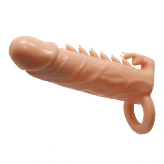 Телесная удлиняющая насадка Penis Sleeve Emmitt - 17 см. - Baile - в Хабаровске купить с доставкой