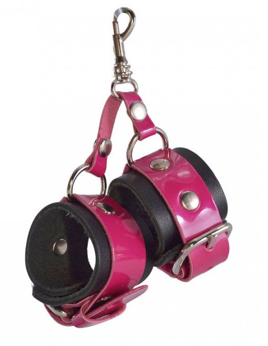 Розово-черный брелок  Наручники - Sitabella - купить с доставкой в Хабаровске