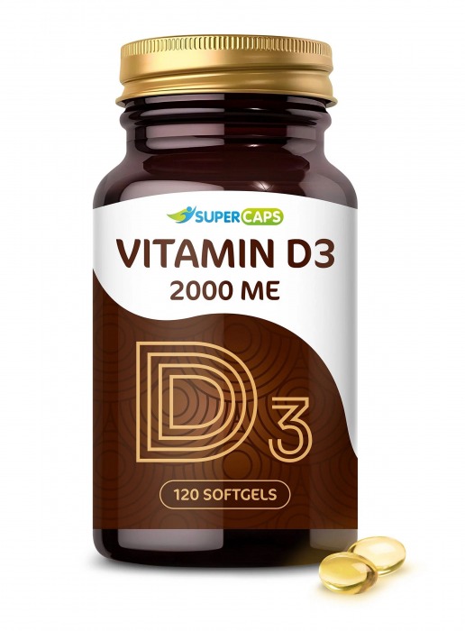 Пищевая добавка SuperCaps VITAMIN D3 2000 ME - 120 капсул - SuperCaps - купить с доставкой в Хабаровске